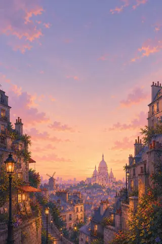 Décor du jeu inspiré de Montmartre