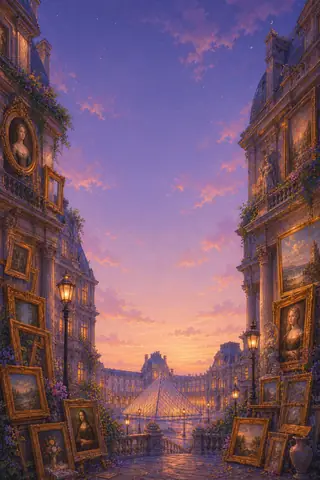 Décor du jeu inspiré de Galeries du Louvre