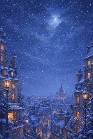 Décor du jeu inspiré de Paris sous la neige
