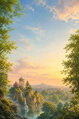 Décor du jeu inspiré de Buttes-Chaumont