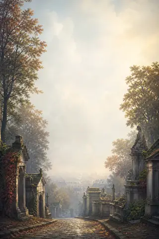 Décor du jeu inspiré de Père-Lachaise