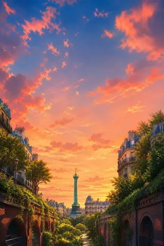 Décor du jeu inspiré de Bastille & Coulée verte
