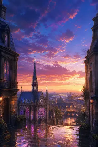Décor du jeu inspiré de Sainte-Chapelle